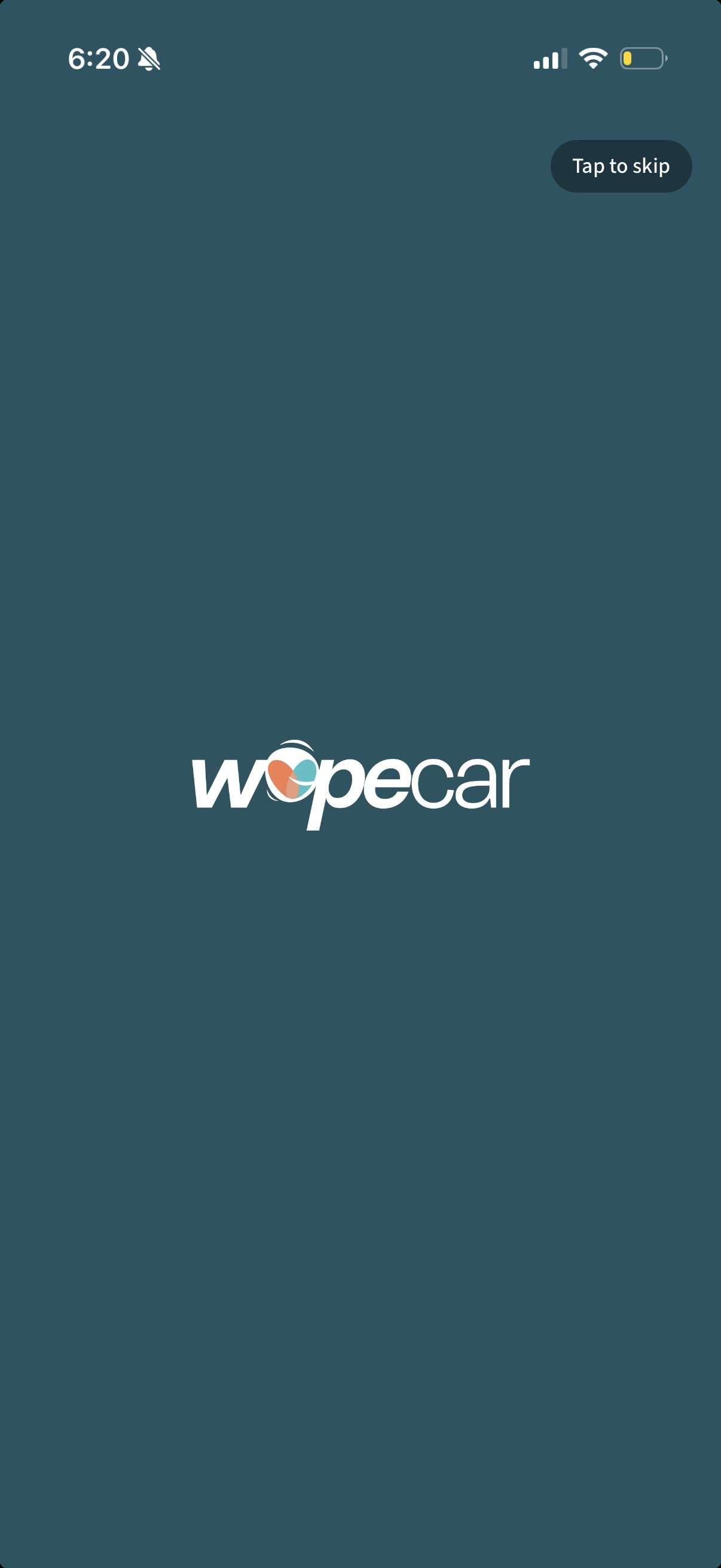 WopeCar app splash screen