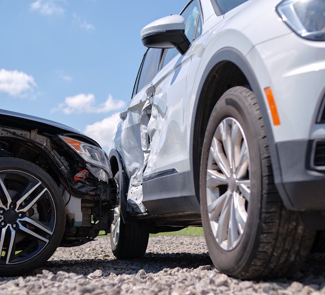 Cars crashed heavily in road accident after collision on city street. by bilanol